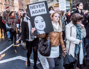 Thousands march in Dublin to remember Savita Halappanavar and to protest lack of access to abortion