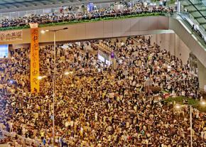 Democracy protesters fill the streets of Hong Kong