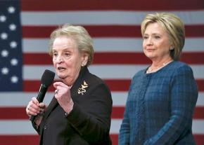 Madeleine Albright and Hillary Clinton