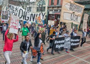 Hundreds join the March for Dignity in the streets of Burlington